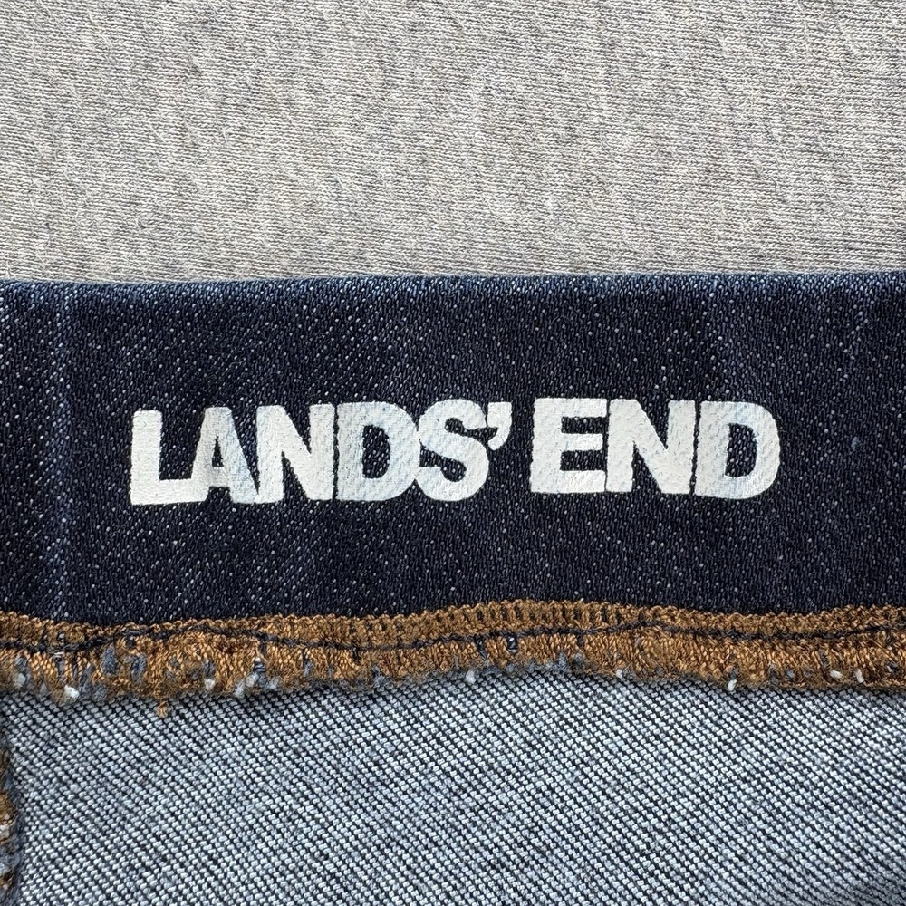 Lands End Jeans Womens 8 Navy Jeggings Dark Wash Mid Rise Pull-On Skinny Retro - Picture 6 of 10